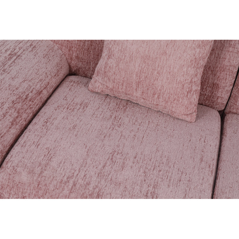 Canapé d'angle modulaire en chenille de 74 cm, Gray