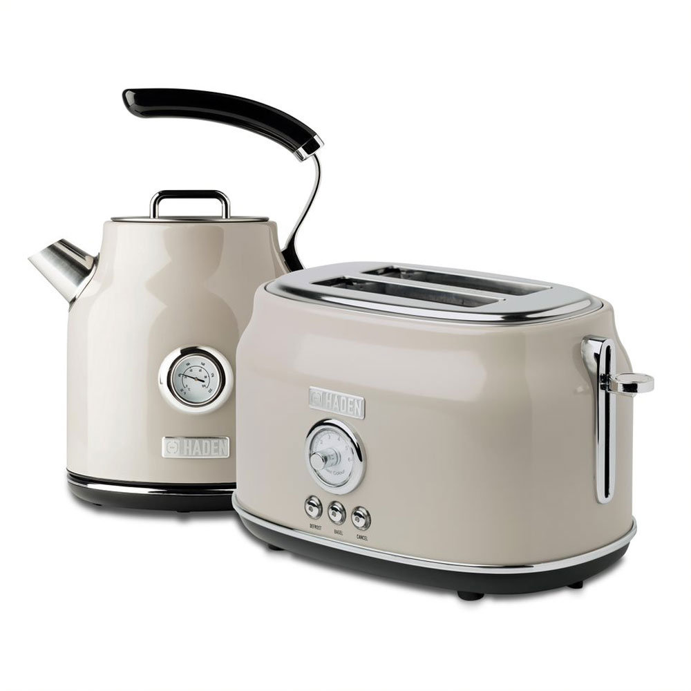 HADEN Dorset Putty Bundle with 2-Slice Toaster and Electric Kettle
