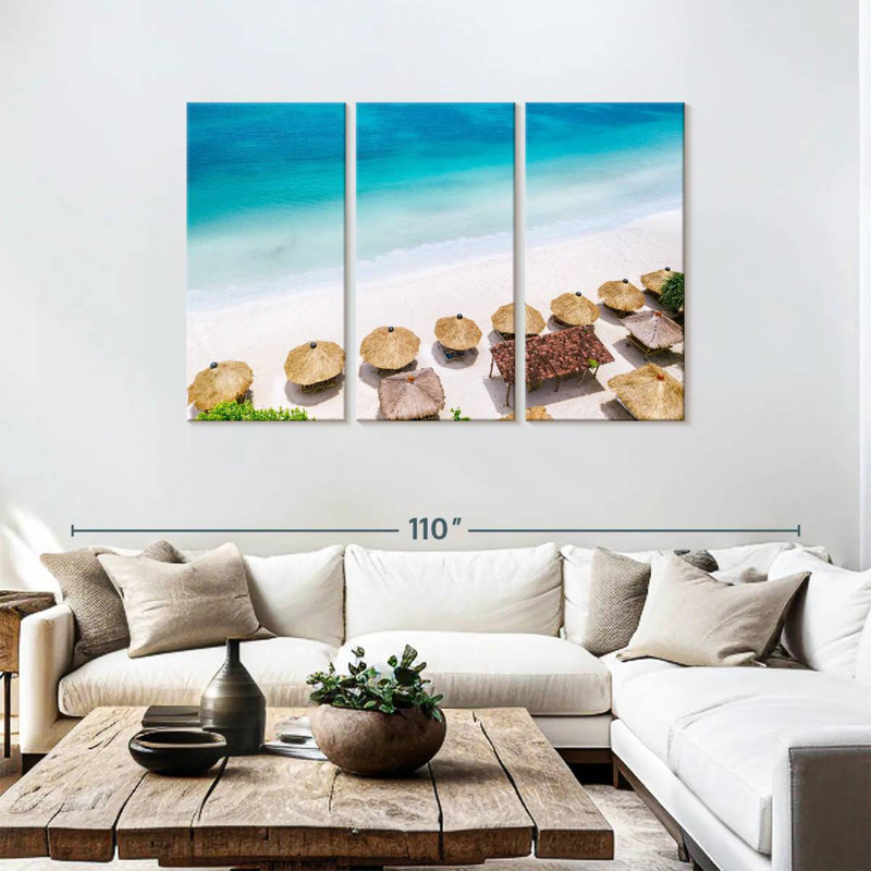 Gillard Straw Beach Huts, 48" H x 74" W