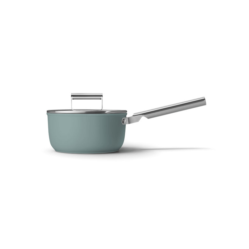 Smeg Saucepan 20cm with Lid, Emerald Green