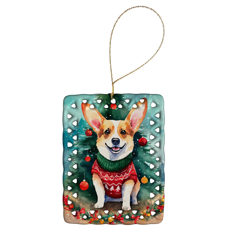 Ornement en porcelaine Corgi Christmas, Corgi 3429