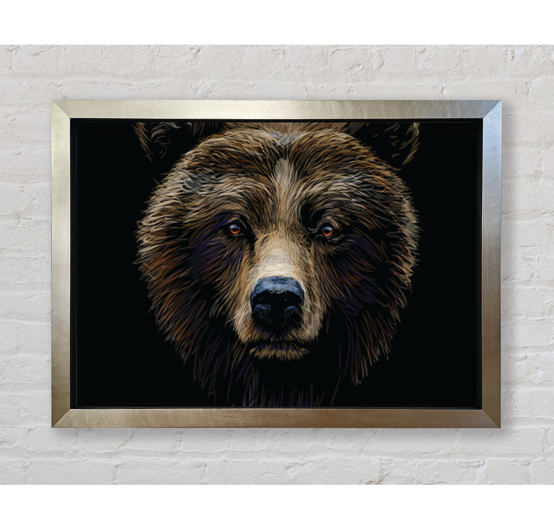 Big Scary Bear Face - Einzelner Bilderrahmen Kunstdrucke