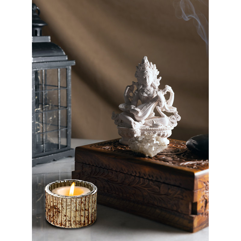 Ensemble de 6 vases porte-bougie rustiques en argent Bungalow Rose
