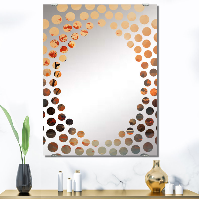 Erving - Miroir mural abstrait Botanicals MIR136432, 40 po x 30 po, Coryden - Cottage Lake Mountains