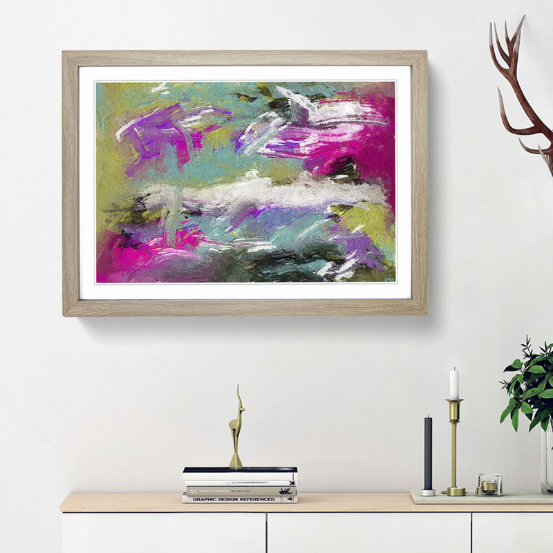 Abstract Vol.282 by S.Johnson - Framed Print, 24cm H x 33cm W x 2cm D, Oak Framed
