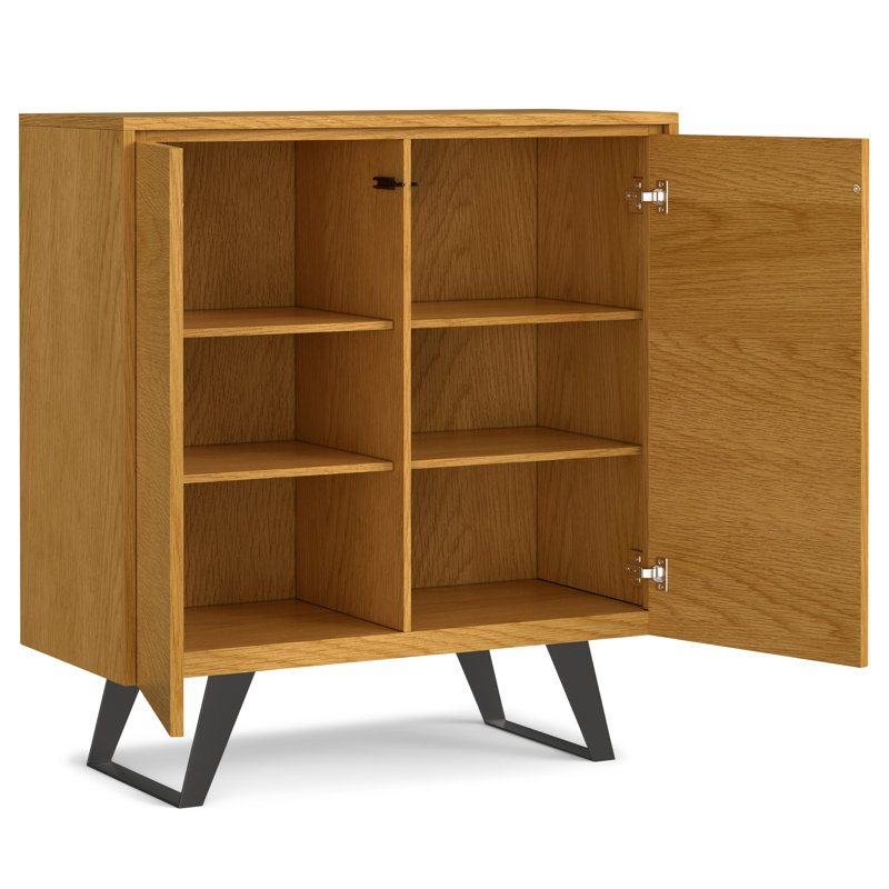 Lowry 2 - Door Rectangle Accent Cabinet, Oak Veneer, 1 Piece