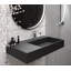 Lavabo de salle de bain mural rectangulaire 36 "avec lavabo gauche et comptoir Juniper - blanc marbre, avec trou pour robinet-1237859950-1291249862