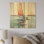 «Orange Sunset Sailing Paint I» - Bateau sur bois