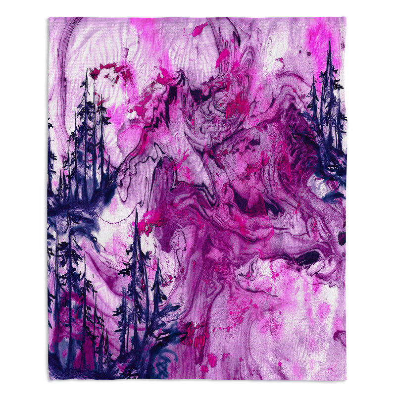 Couverture de sherpa fuchsia doux pour la chandelle, l 51 po x L 60 po