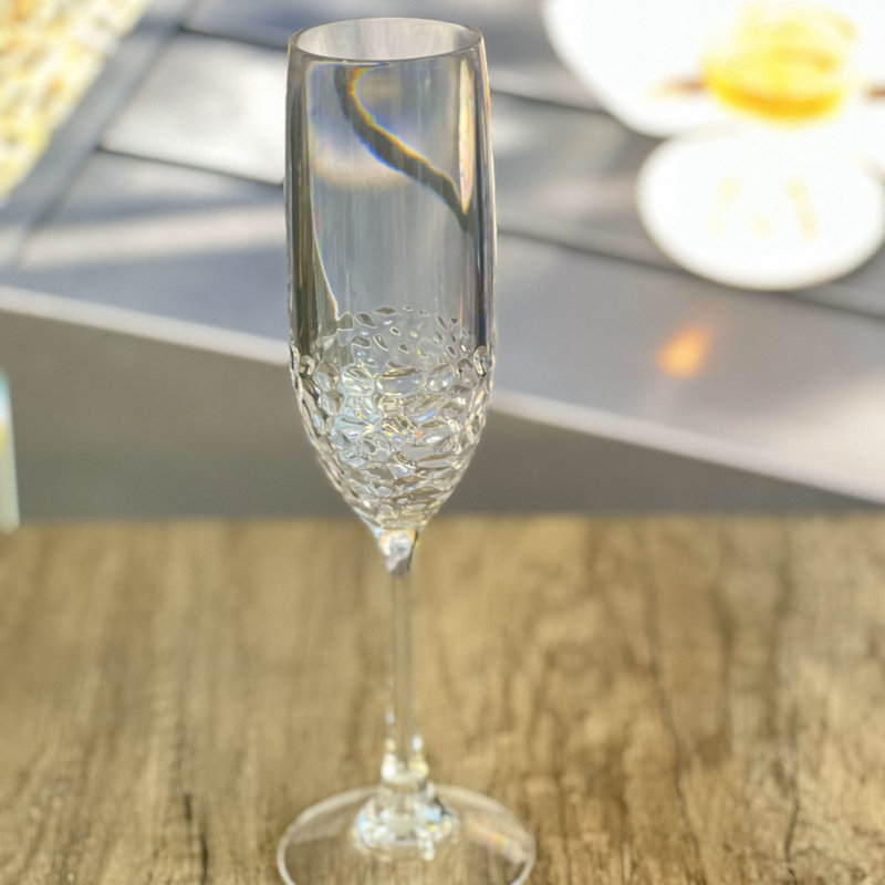 Ensemble de 4 flûtes à champagne en plastique Tritan Lexington de 4 verres à champagne incassables, flûtes à champagne de mariage