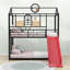 Lit superposé simple au dessus d'un lit simple avec tablettes Landover par Harper Orchard-1476012612