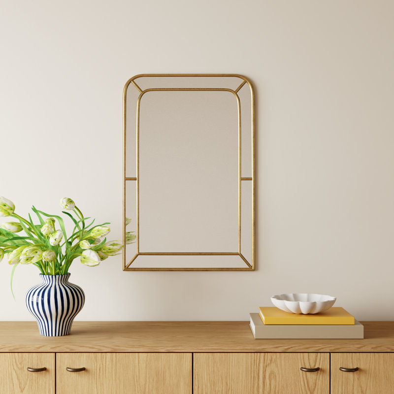 Camari Engineered Wood Mirror, Gold