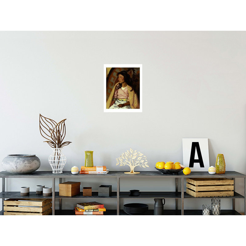 «Indian Girl of Santa Clara» par Robert Henri - Impression giclée, H 20 po x l 16 po