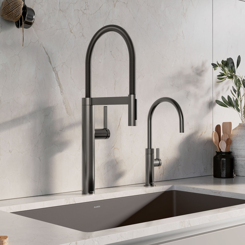 Culina II Semi-Pro Pull-Down Dual-Spray Kitchen Faucet - Satin Dark Steel, Satin Dark Steel