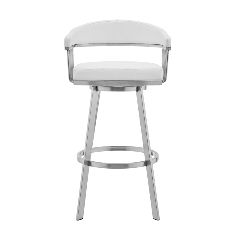  Bronson Swivel Bar Stool, Black, Gray, Bar Stool (28" Seat Height)