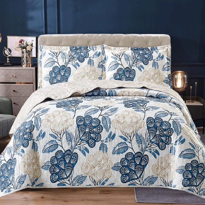 Cotton Duvet Cover Set with Pillowcases Included, Bloom Patchwork, Double Duvet Cover Set + 2 Standard Pillowcases