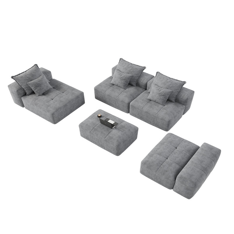 Canapé modulaire surdimensionné Modern, Gris