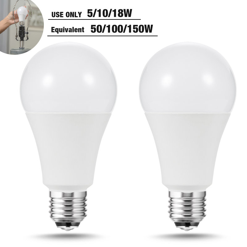 18 W (équivalent à 150 W), DEL A21, ampoule à intensité variable, lumière du jour E26 / base moyenne (standard), 3000