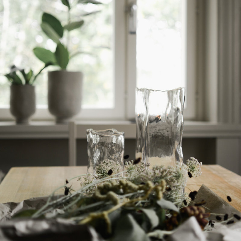 Vase de table Filia, Transparent, H 7,09 po x l 5,91 po x P 3,15 po