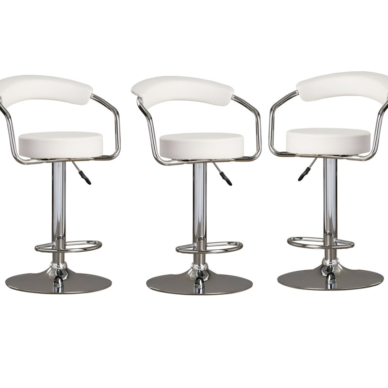 Tabouret pivotant à hauteur réglable Atalanta, Blanc