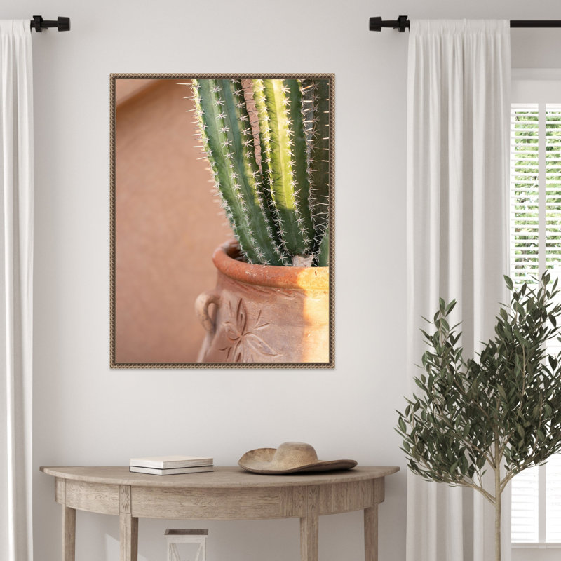 «Green On Orange» par Raisa Zwart, reproduction d'art sur toile encadrée, H 30 po x l 23 po