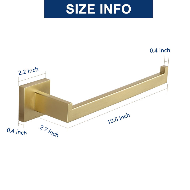 Wall Mount Towel Bar (1 Piece), Gold