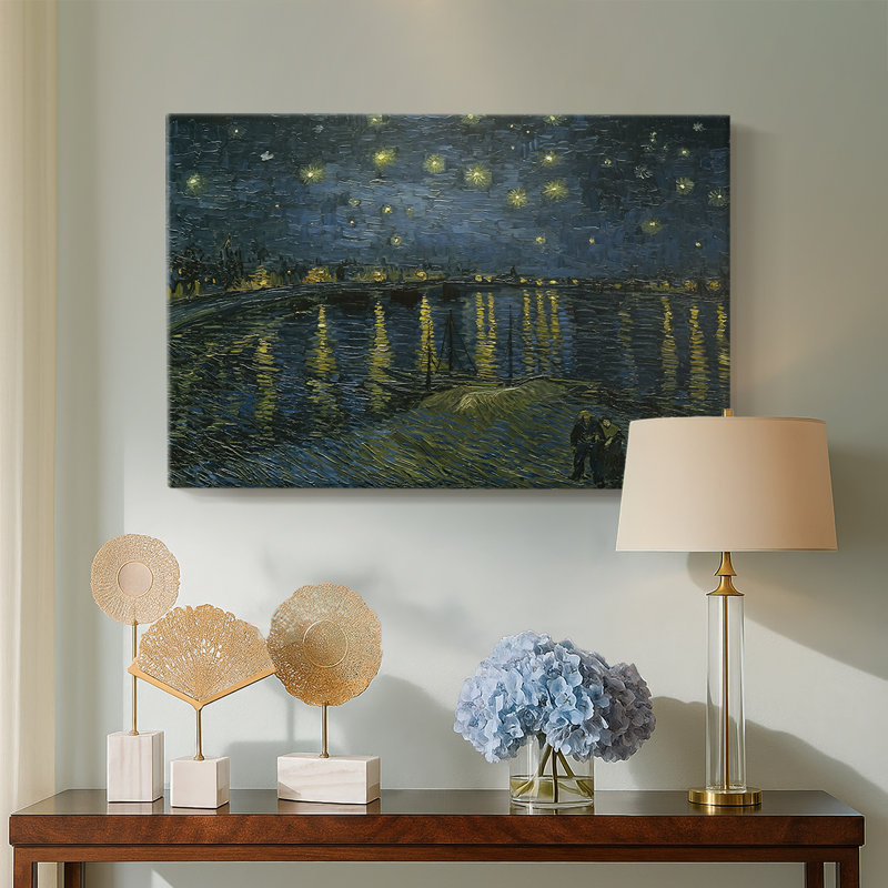 Nuit étoilée au-dessus du rhône - Vincent van Gogh - Toile tendue avec châssis - 1888, 18 x 27