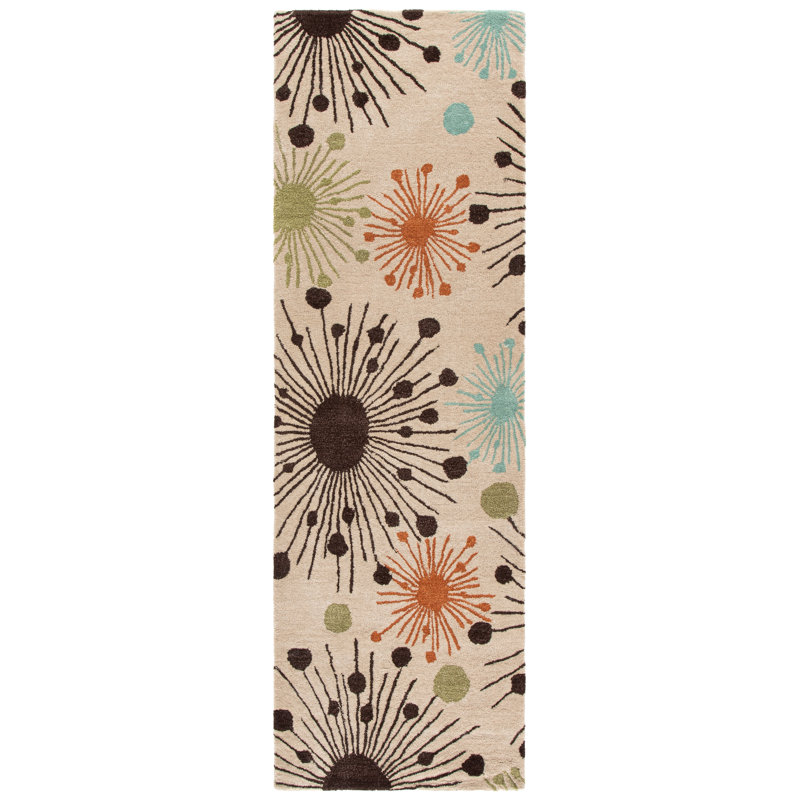Tapis touffeté à la main Amier, Tapis de couloir 2 pi 6 po x 8 pi