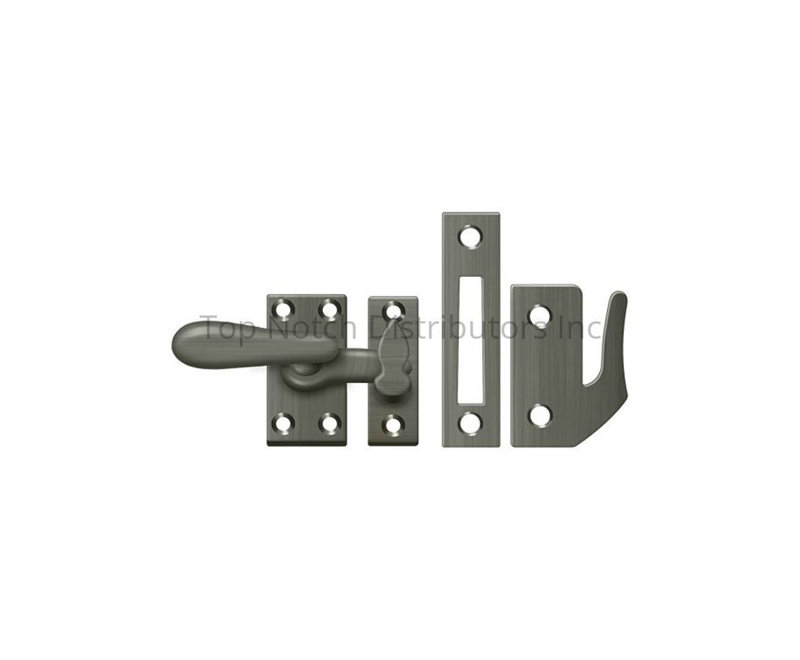 Deltana CF66U15A Window Lock, Casement Fastener, Medium in Antique Nickel, 2" H x 1.9 W x 2" D, Antique Nickel