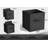 Sorbus Foldable Storage Cubes - 6 Pack, 11 Inch, Black and White, Fabric, Foldable, Storage and Organization, Versatile Use, Collapsible Storage, Lightweight and Durable, Black/White-108297100