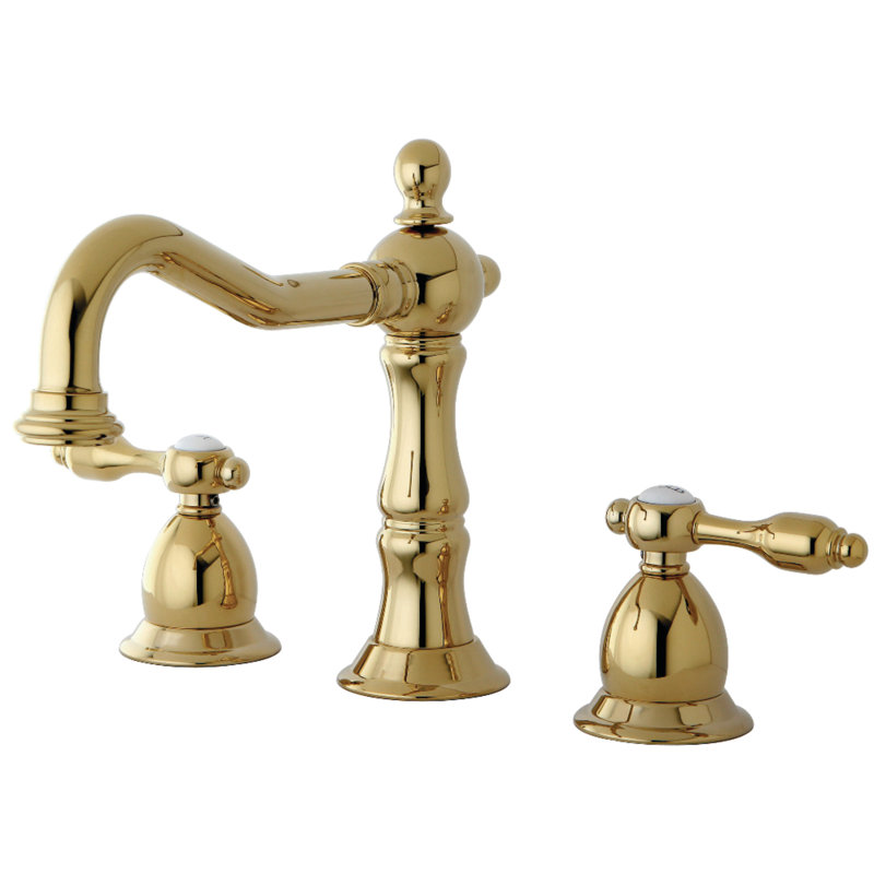 Robinet de salle de bain espacé Kingston, Laiton poli