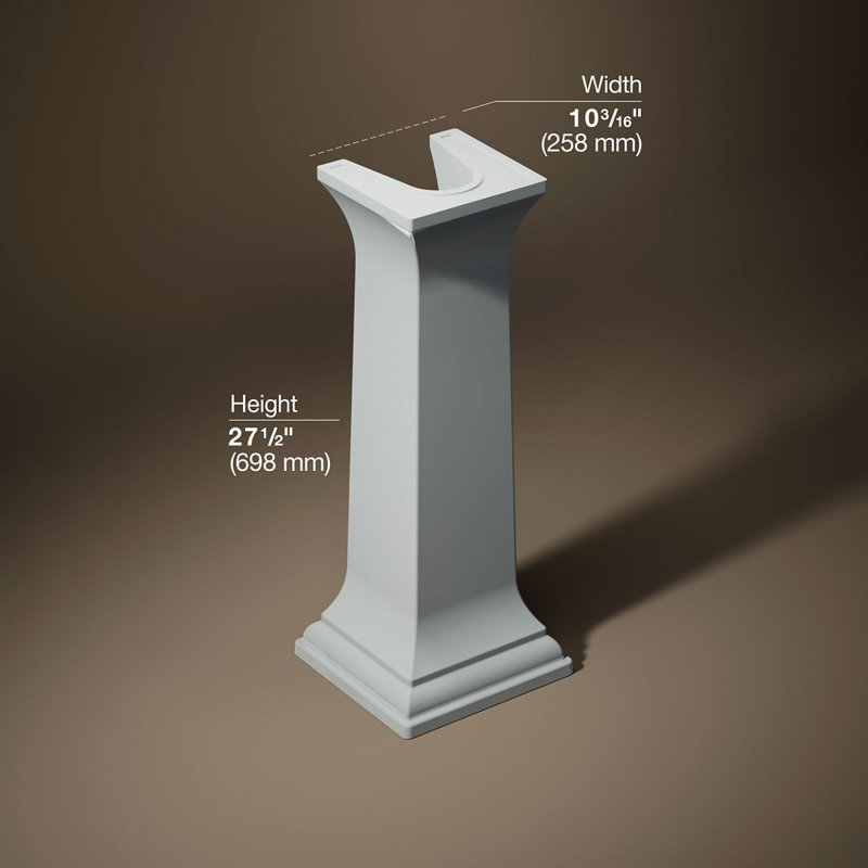 Memoirs® Bathroom Sink Pedestal, Ice Grey