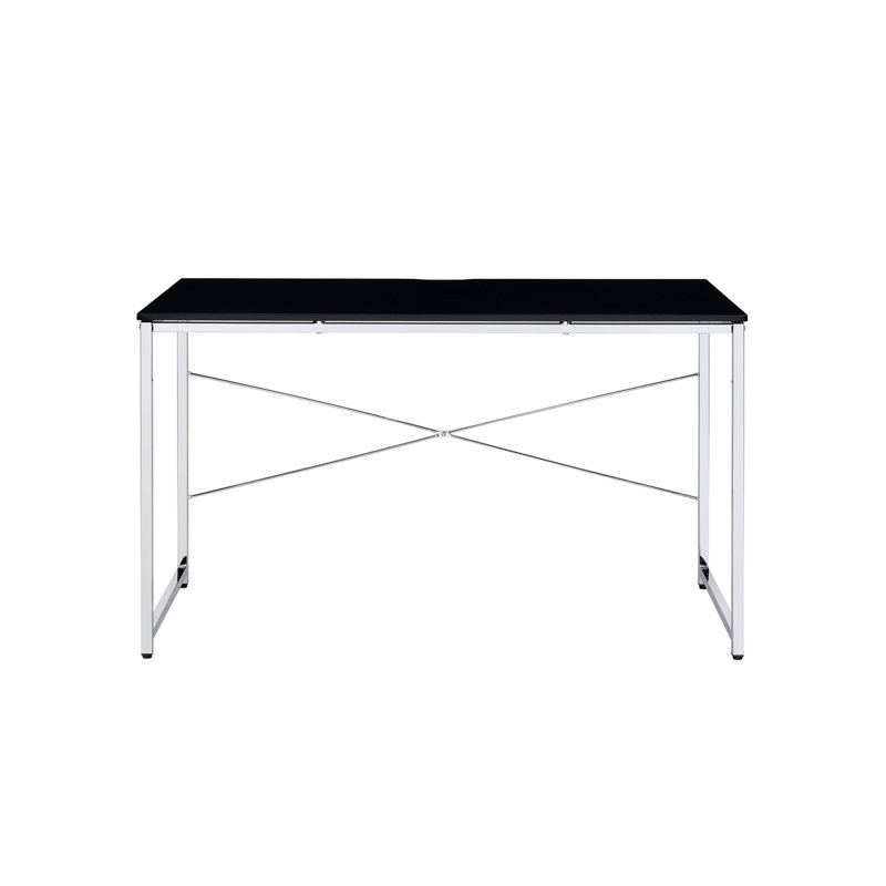 Bureau Tennos, barre transversale en forme de X, bureau, bureau, bureau de direction, Noir