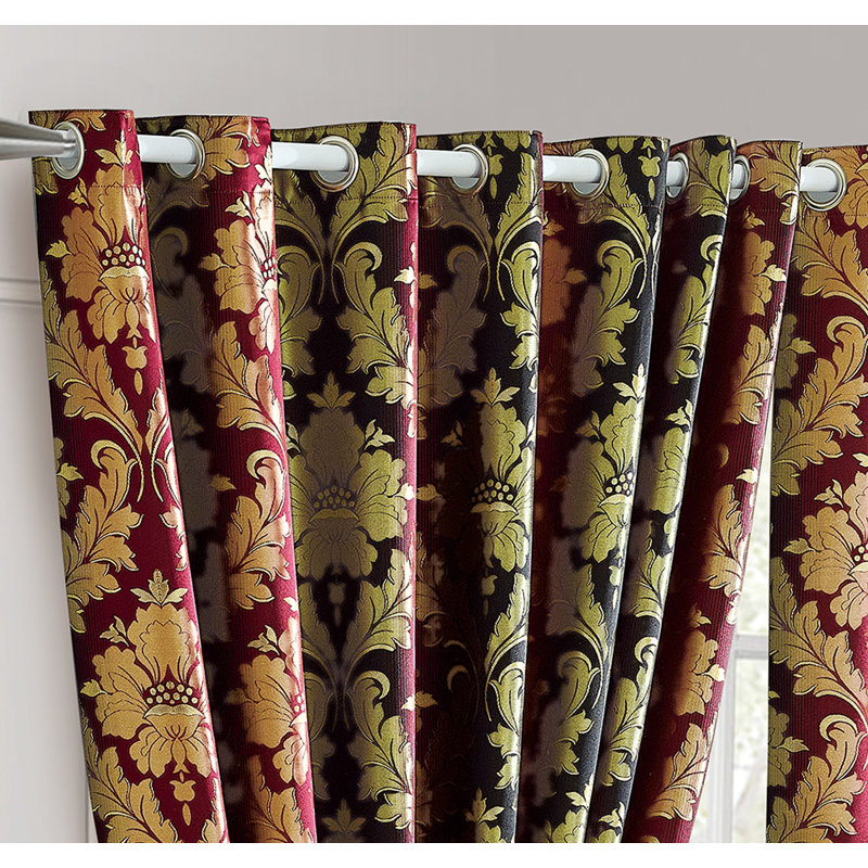 Kahle Semi Sheer Curtain Panel Pair, 116.8 W x 137.1 D cm
