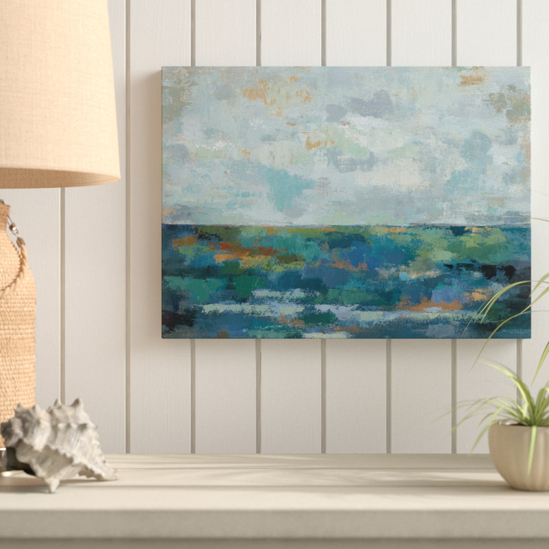 « seascape sketches ii crop », reproduction de peinture à l’acrylique sur toile tendue, H 14 po x l 19 po x P 2 po