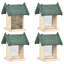Novelle Wood Hanging Hopper Bird Feeder