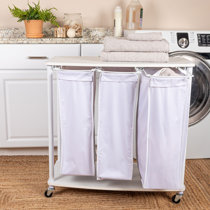 Whitmor Chrome Laundry Sorter with Foam Mesh Bags