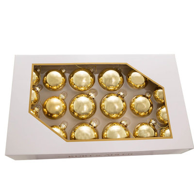 Kurt Adler 60-80MM Shiny and Matte Glass Ball Ornaments, 20-Piece Set