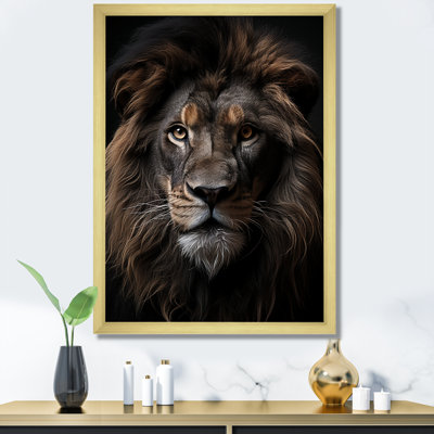 Photographie monochrome Lions II sur toile