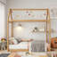 Lit simple en bois-646086592