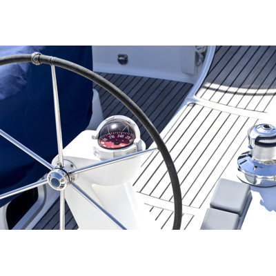 Boat Steering Station - Wrapped Canvas Print