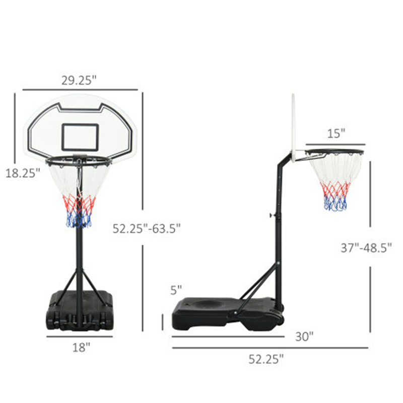 Système de basketball portatif Aosom