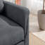 Fauteuil convertible 35 po gris foncé tissé