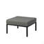 Ensemble de patio en tissu et finition noire (1 fauteuil avec accoudoirs, 1 repose-pieds) (fauteuil)-1815597880