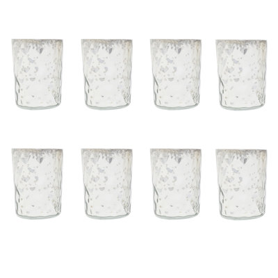 Porte-votive en verre tacheté
