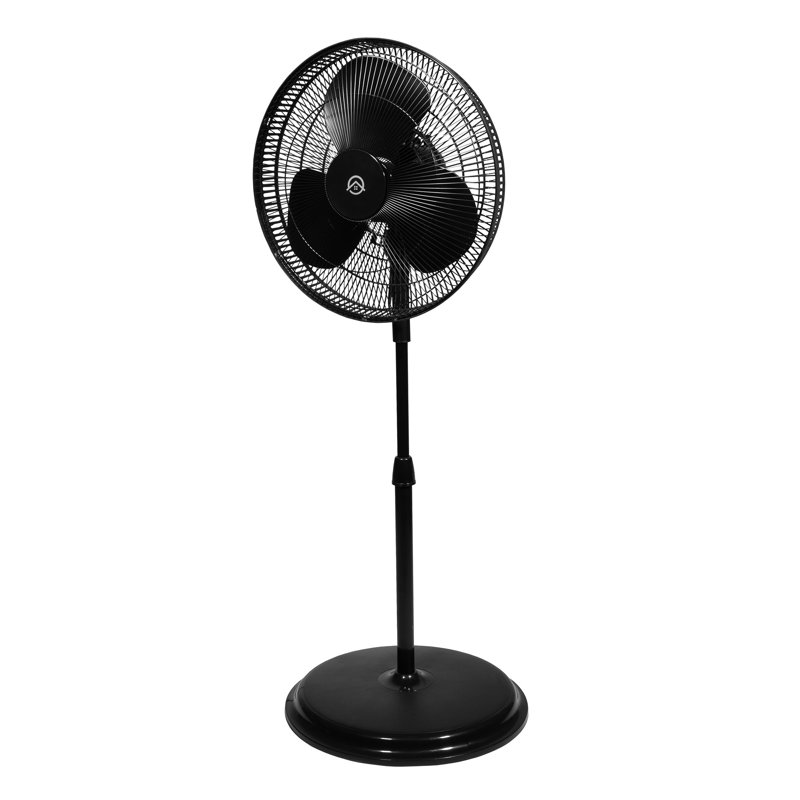 HomePointe 16-Inch 3 Speed Tilt Head Oscillating Pedestal Standing Fan, Black
