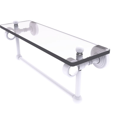 Jarrell Glass Bracket Shelf with Towel Bar