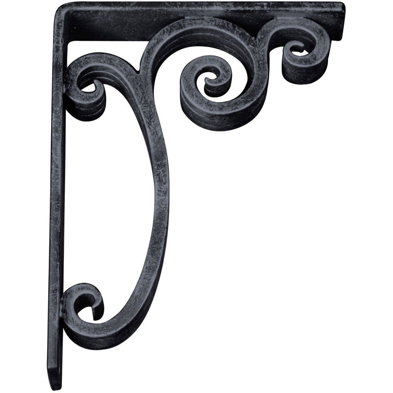 Support en fer forgé Avery, Étain antique, H 10 po x l 2 po x P 7,5 po