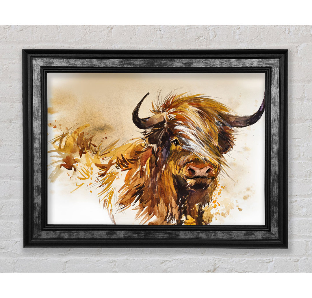 Gerahmtes Leinwandbild The Highland Cow