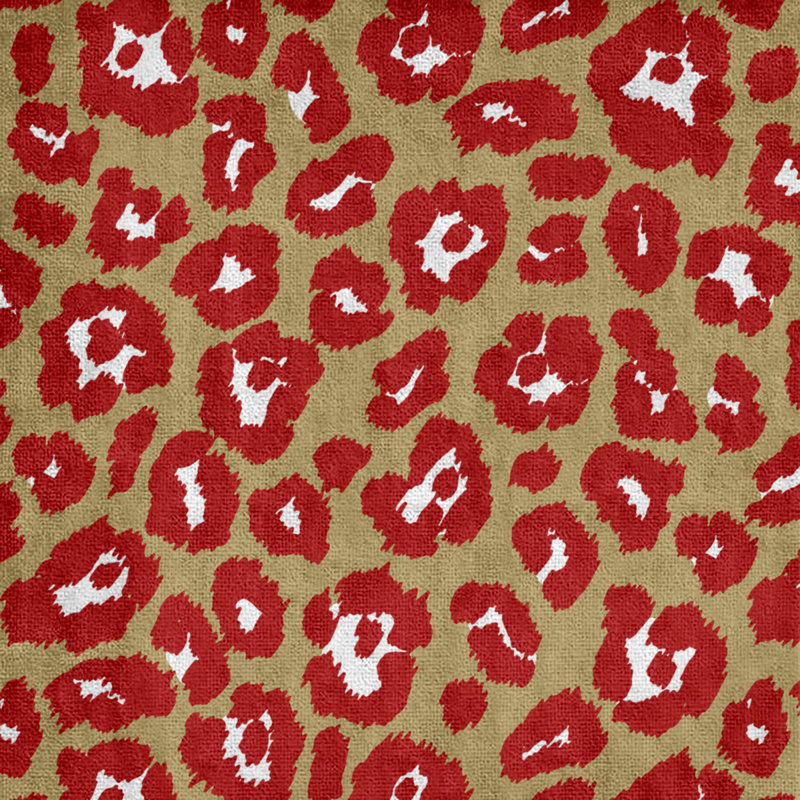 Lucida Bath Towel, Polyester/Cotton Blend, Gold/White/Red